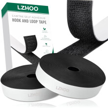 LZHOO Double Sided Hook and Loop Tape | 16.4FT X 2CM | Strong Double Sided Adhesive Tape Heavy Duty, for Home and Office Use, Versatile Mounting Sol