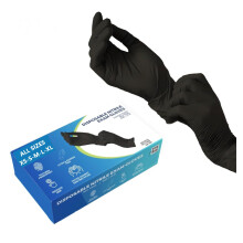 100 Black Nitrile Disposable Gloves Powder Free, Food, Care, Hair & Beauty, Industry, Cleaning (Black, Medium)