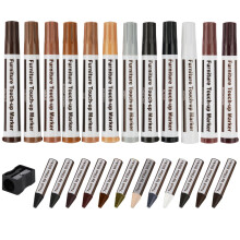 ACWOO Furniture Repair Kit Wood Markers Wax Sticks, 25PCS Multicolor Furniture Repair Marker Kit with Sharpener for Stains, Scratches, Floors, Tables