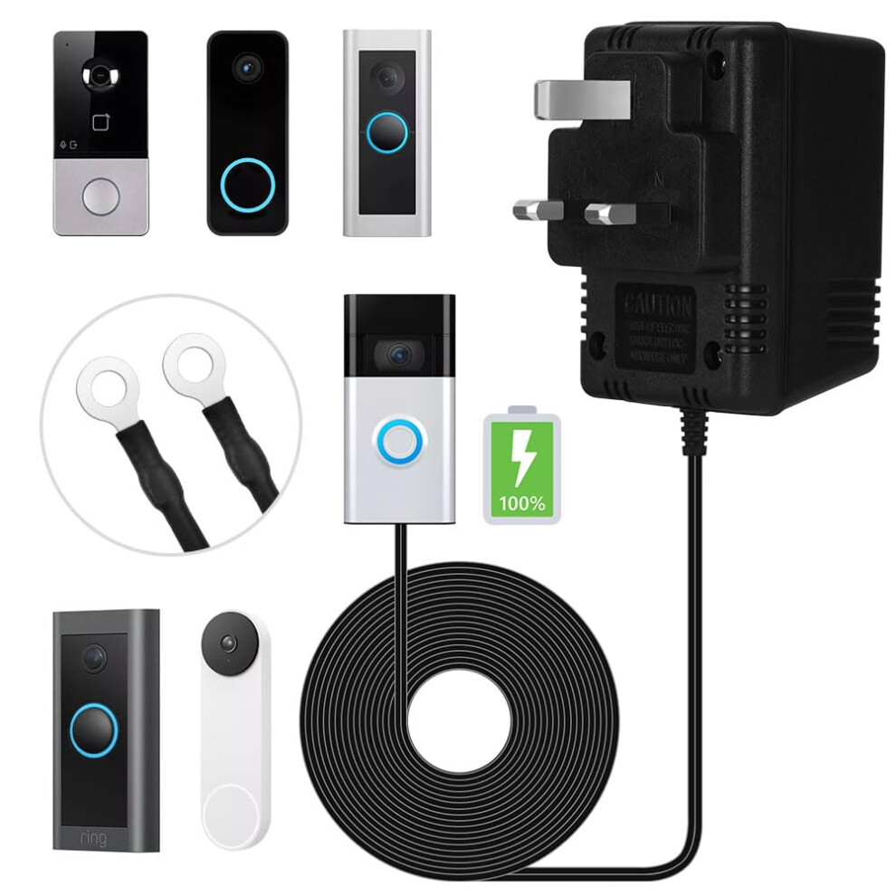 Amfun 24V 500Ma Doorbell Transformer,Visual Doorbell Ac Power Adapter, Compatibl 5003270323652