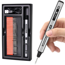 ARROWMAX Mini Engraving Pen: Ultimate Cordless Portable Tool for Artists & DIYers - Engrave 50+ Surfaces - Beginner Friendly - Rechargeable - Free 30