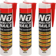 Multipurpose No More Nails, Heavy-Duty Mounting Adhesive, No Nails Strong Bond Glue for Wood, Ceramic, Metal & More, White Instant Grab Adhesive Mast