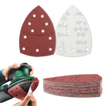 30 Pcs Sanding Pads, Mouse Sander Pads, Hook and Loop Sandpaper for Electric Sander, Detail Multi Tool Sanding Pads for Mouse Sander Sheets for Bosch