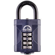 Squire Heavy Duty Padlock (CP50) - Toughest Steel Shackle - 4 Wheel Combination Padlock - Alloy Steel for Corrosion Resistance - Weatherproof Lock for
