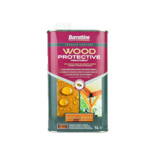 Barrettine Wood Protective Treatment (Golden Brown, 1L) - Ideal Treatment for Outdoor Treated Timber Structures. Wood Protector Oil with Water Repell