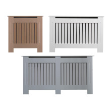 AVC Designs Kensington Radiator Cover Modern MDF Wood White Grey Vertical Slat L