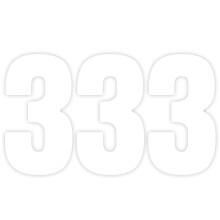Pack of 3 White Plain Number 3 Bin Stickers for Wheelie Bins Number - 3 Waterproof (17 cm) Bin Numbers for Wheelie Bins Large Self Adhesive Numbers f