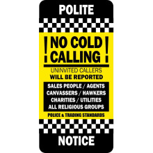 No Junk Mail Sign Sticker - No Cold Calling Sign Sticker - For Front Door Letter Box - Self Adhesive Vinyl Label Durable and Resistant Waterproof Hea