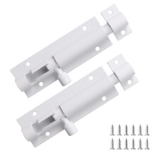 Door Lock Bolts Security Slide Latch Lock 75mm (3") Barrel Bolt Strong Stainless Steel Matte for Bathroom, Bedroom, Gates, Shed, Garden - Door Latch