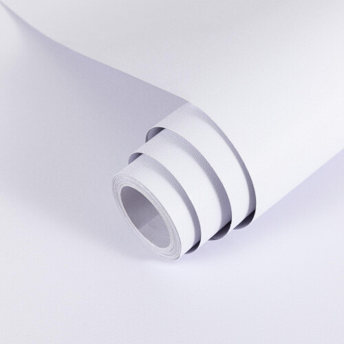 Hode White Vinyl Wrap Matt 60X1000cm, White Sticky Back Plastic Roll, Self Adhes