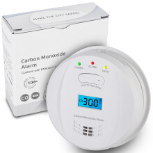 HOMELYLIFE Carbon Monoxide Detector, Battery Operated Carbon Monoxide Alarm with LCD Digital Display, 10 Year Sensor Life, EN 50291:2018 CO Alarms In