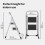 2 Step Ladder  Portable Folding Ladders  Lightweight Sturdy Steel Ladd 6