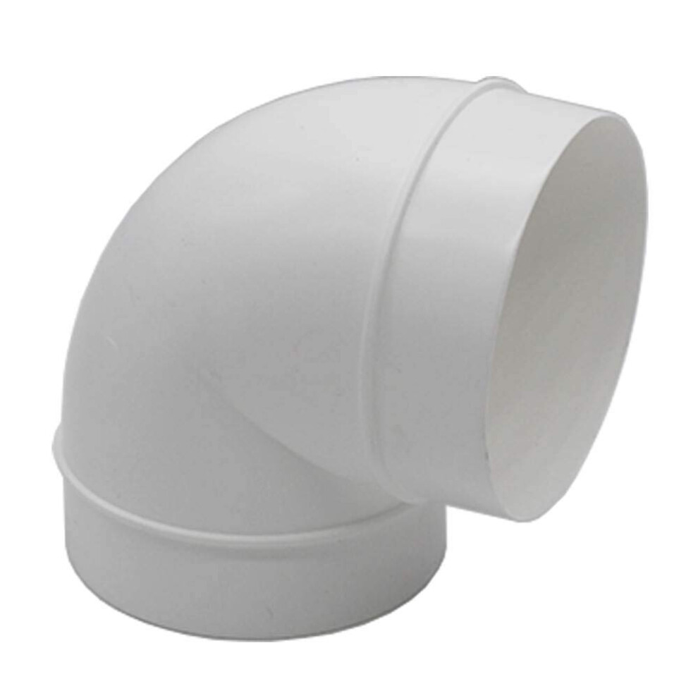 Kair 90 Degree Elbow Bend 100Mm - 4 Inch Round Plastic Ducting Joint To Connect Round Duct Pipe Or Flexible Hose 5051226636899