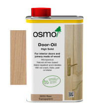 Osmo Door Wood Wax Oil 3033, Raw Matt Finish, 1L - Durable Oil for Doors, Frames and Joinery, Water-Resistant, Wood Treatments - Ideal for Oak, Pine,