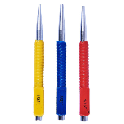 Amtech H0815 3 Piece Colour Coded Nail Punch Set 2