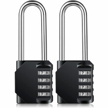 Combination Padlock Heavy Duty Lock - BeskooHome Weatherproof Padlock, Resettable Lock