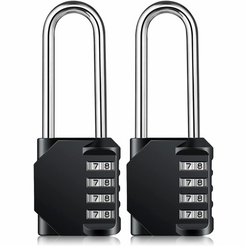 Combination Padlock Heavy Duty Lock - BeskooHome Weatherproof Padlock, Resettable Lock