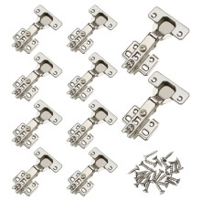CVIUYO 10Pcs 35mm Cabinet Hinges, Kitchen Cupboard Concealed, Wardrobe, Embedded Furniture Hinges Full Overlay for Kitchen Bathroom Cabinet Closet wi