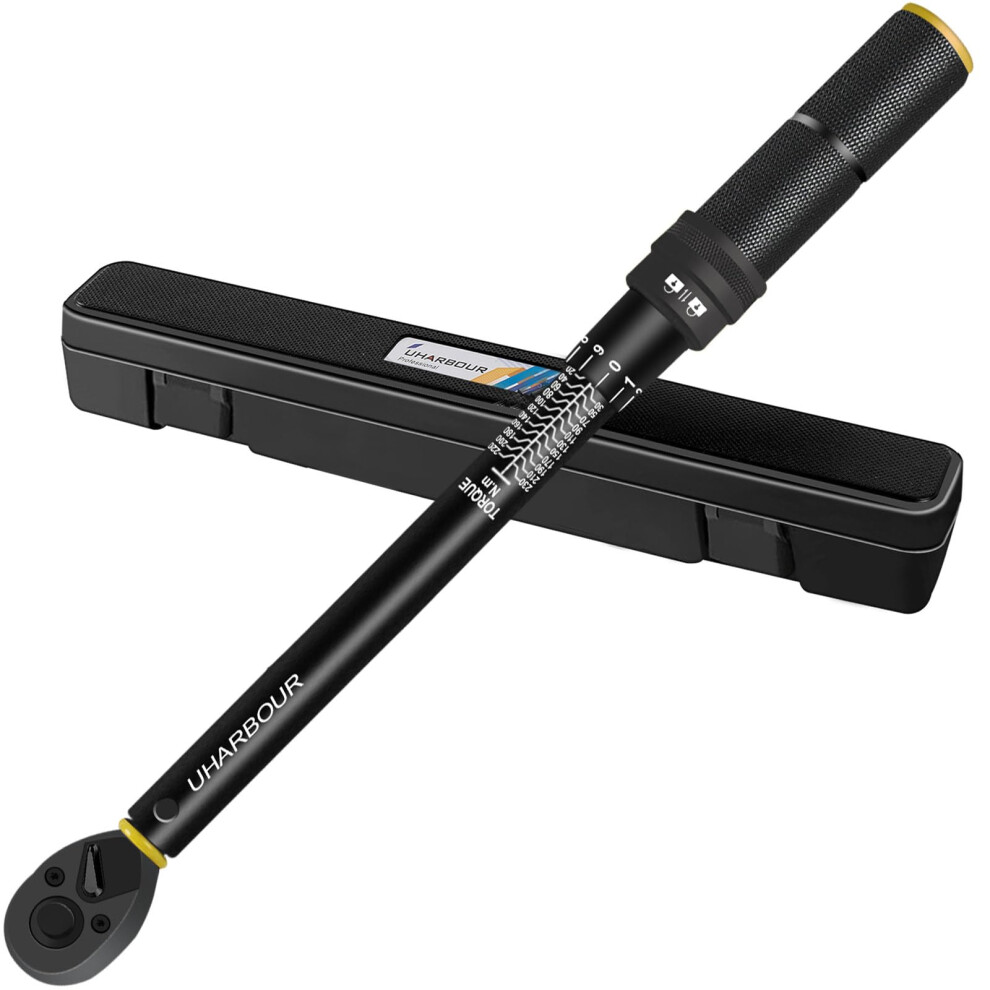 Photos - Car Service Station Equipment Uharbour Torque Wrench 1/2, 20-230 N.m Car Torque Wrench Dual Direction 1 Nm Adjustment with Lock, 3 Accuracy with Unique Ca