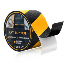 IONCAT Anti Slip Tape Yellow and Black, Grip Tape High Traction Strong Adhesive, Non Slip Tape for Steps Outdoor & Indoor, Safety Hazard Warning Tape