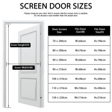 YRH Magnetic Fly Screen Door 90x210cm Black Heavy Duty SelfSealing Me