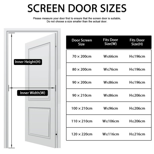 YRH Magnetic Fly Screen Door (90x200cm, White) 1