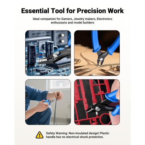 VCELINK Premium Side Wire Cutter Precision Flush Cutters Small Cable S 2