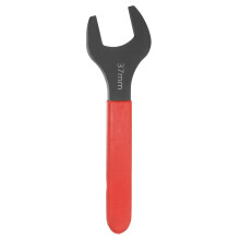 sourcing map Single Open End Wrench 37mm Metric 15 Degree Offset Angle U-Shaped Open Ended Spanner Small Flat Head Blackening Wrench with Red Shank f