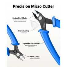 VCELINK Premium Side Wire Cutter Precision Flush Cutters Small Cable S