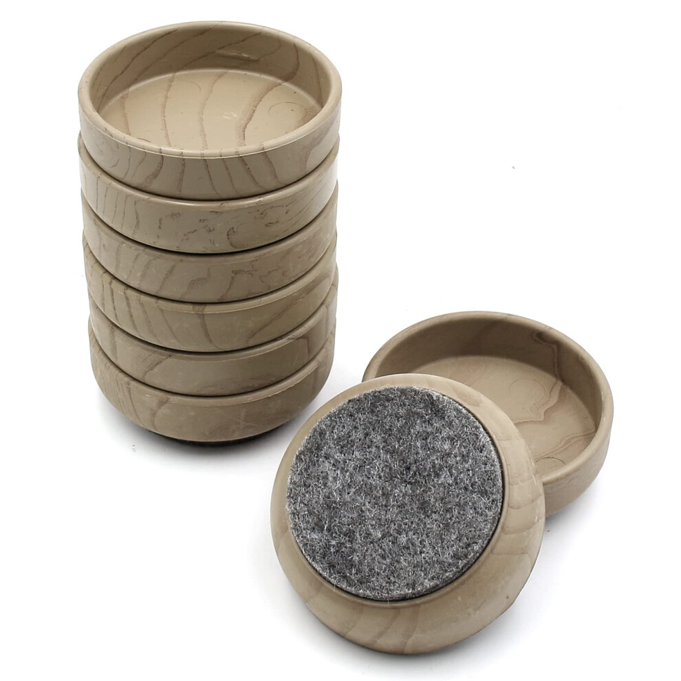 Felt Floor Cups 60Mm/ 2.4 Inch Round Furniture Felt (8-60Mm-Darkbrown) 5051226908583