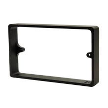 2-Gang Socket Spacer. Double Back Box Extender for UK Sockets (Black, 20mm)