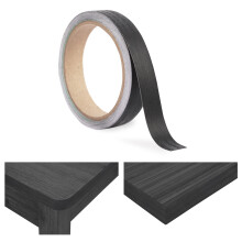 25mm Edging Tape, 10m Self-Adhesive Veneer Edge Banding Strip, Wood Repair Trim Roll, Pre Glued Edge Banding for Furniture, Worktops, Cabinets, Desks