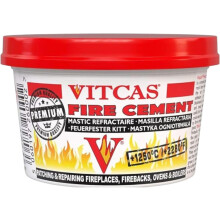 VITCAS FIRE CEMENT - 500g High-Temperature Resistant Adhesive for Secure Sealing and Repair of Fireplaces, Stoves, Boilers, and Chimneys, Ideal for W