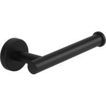 YUET Wall Mounted Toilet Paper Holder - Stylish Chrome SUS 304 Stainless Steel Tissue Dispenser for Bathroom and Kitchen Storage (Black)