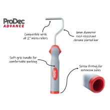 ProDec Advance Soft Grip 2 inch Micro Paint Roller Frame Compatible wi