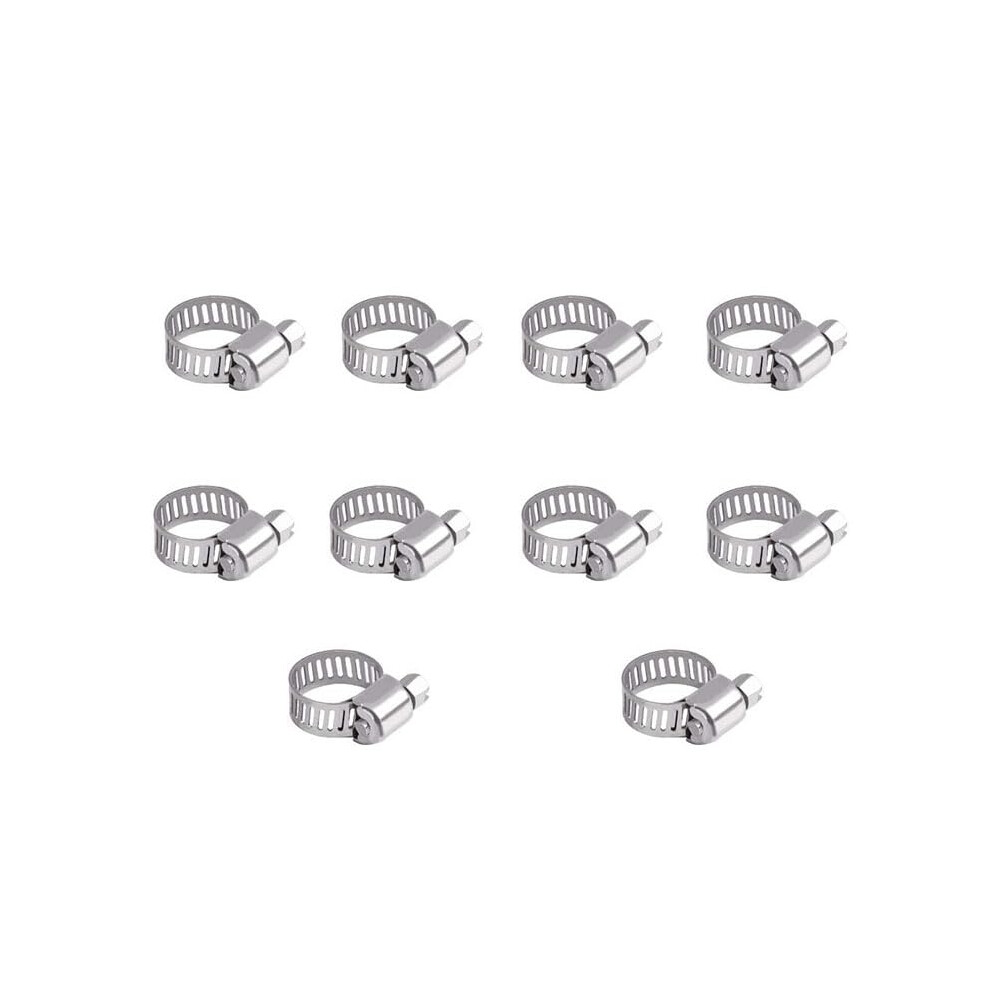 10Pcs Hose Clips 6-12Mm Jubilee Clips Adjustable 304 Stainless Steel Hose Clamps Worm Drive Pipes Hose Clamps Clips 5051226632044