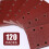 SHALL-120pcs Sanding Sheets Rectangular, 93x185mm Sander Sandpaper 8 Holes Hook and Loop Sanding Pads,Assorted 40/60/80/120/180/240 Grits 2