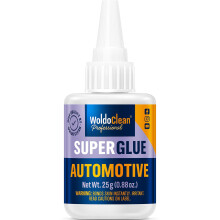 WoldoClean Industrial Super Glue Automotive 25g - Medium Viscosity, Heat & Vibration Resistant, Extra Strong Car Adhesive for Plastic, Rubber, Metal