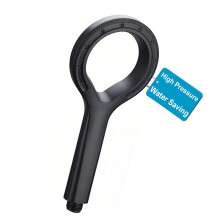 CUCM High Pressure(220%) Water Saving(60%) Handheld Shower Head with Polymer Water Mist Spray, Unique Star Ring Shaped Black Shower Head