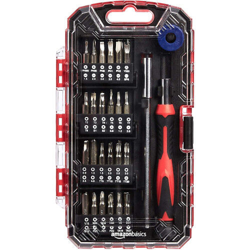 Amazon Amazon Basics 51-Piece Precision Screwdriver Bit Set, Black, Red, Silver 2