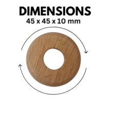 Oak Wooden Radiator Pipe Collars for 15mm Pipes Pack of 2 Easy Split C