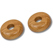 Oak Wooden Radiator Pipe Collars for 15mm Pipes Pack of 2 Easy Split Collar Wood Hide Radiator Pipes Base (2 Collars)
