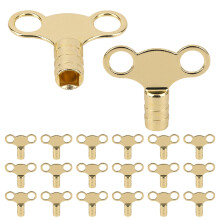 WedDecor Solid Brass Radiator Bleed Key, Pack of 100 Universal 5mm Heavy Duty Radiator Key UK, Radiator Valve Clock Caps Key for Bleeding Air Vent, H