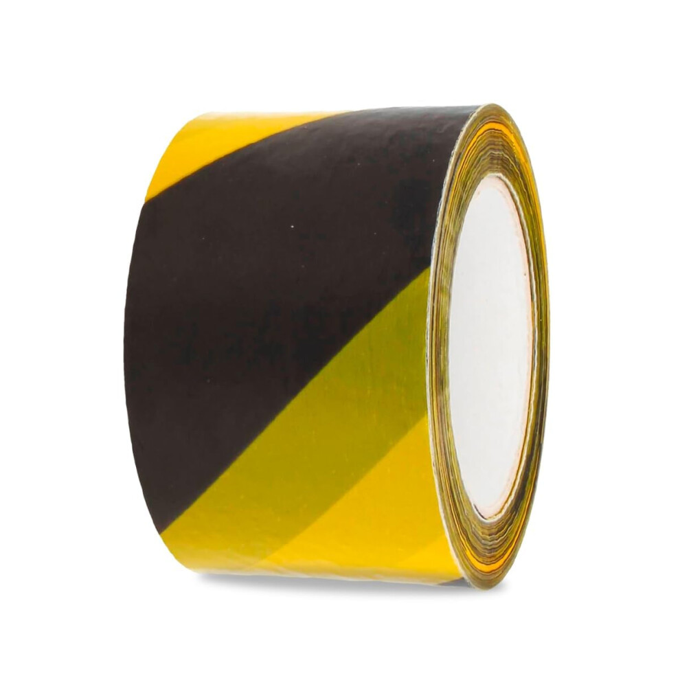 Amig - Barrier Tape | 500 M Length X 70 Mm Width | Made From Low-Density Polyethylene (Ldpe) | Safety Zone Marking Tape | Yellow And Black 49901573