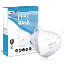 FFP2 Face Masks UK Certified Pack of 25 - Flat Fold Face Masks White- Disposable Safe KN95 Face Mask 5-Layer Fiber Protection Filter>94% Anti Dust Ma