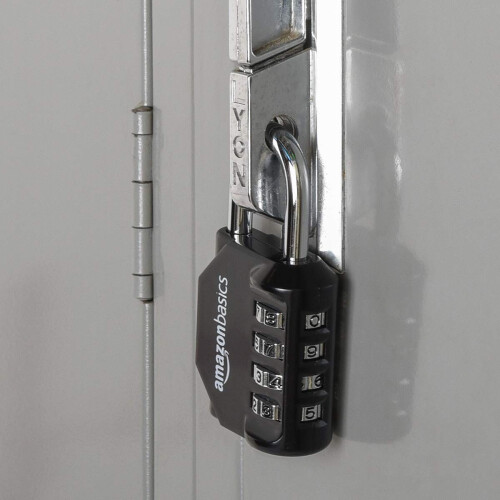 Amazon Amazon Basics AB-PL111 4-Digit Combination lock, 2 Count, Black/Silver 1