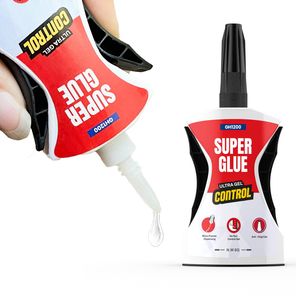 Gh1200 Precision Control Super Glue Gel, 6G Superglue Gel Bonds In Seconds - Ultimate Micro-Dispensing For No-Mess Repairs, Non-Drip Ca Glue 69750922