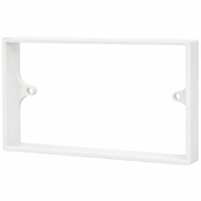 Double Socket Spacer – 2-Gang Wall Box Extender for Tiled or Panelled Surfaces – Multiple Colours & Depths (White, 20mm)