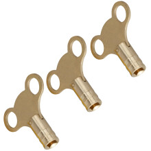GTSE Pack of 3 Brass Radiator Key, Radiator Bleed Key, Radiator Bleed Valve Key, Clock Type Radiator Key, for Bleeding and Air Vent