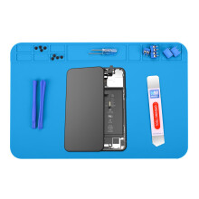 MMOBIEL Soldering and Repair Mat Silicone - 30 x 20 cm Heat-Resistant up to 500C (932F) –Workbench Mat for Soldering, Cell Phone and Electronics –